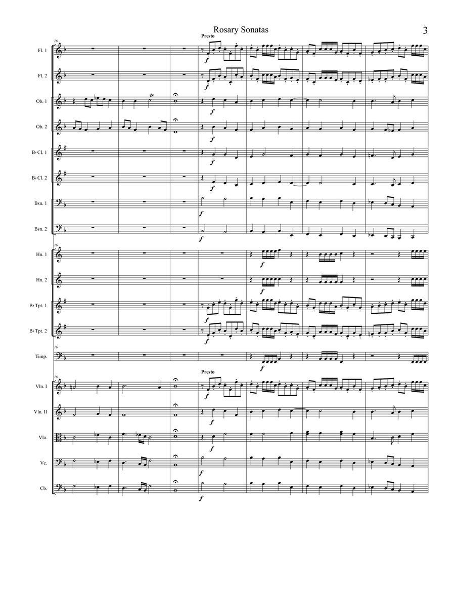 Rosary Sonatas: The Crowning with Thorns Full Orchestra scores gallery preview page 3