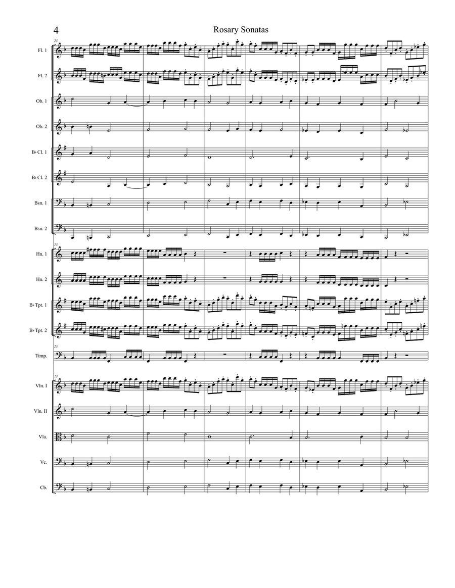 Rosary Sonatas: The Crowning with Thorns Full Orchestra scores gallery preview page 4