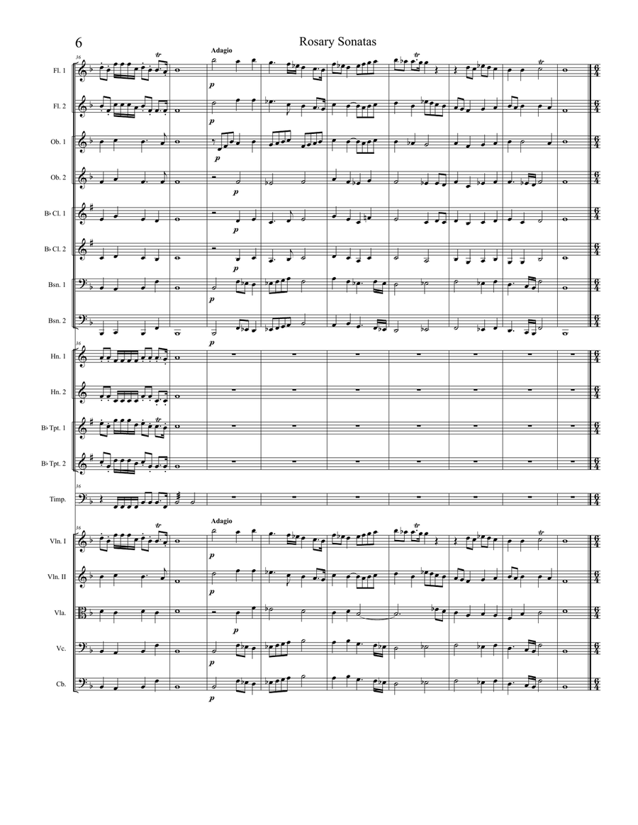Rosary Sonatas: The Crowning with Thorns Full Orchestra scores gallery preview page 6