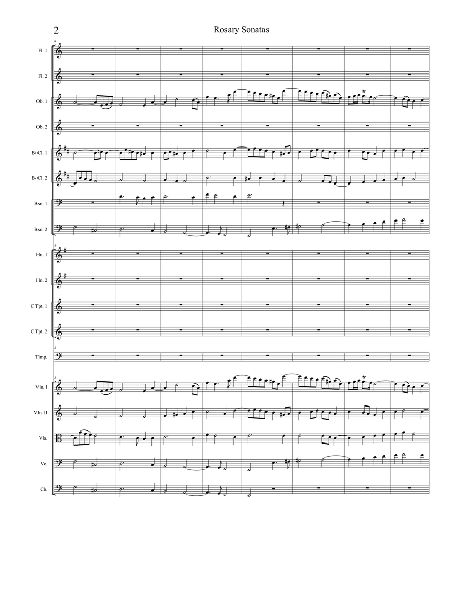 Rosary Sonatas: The Carrying of the Cross Full Orchestra scores gallery preview page 2