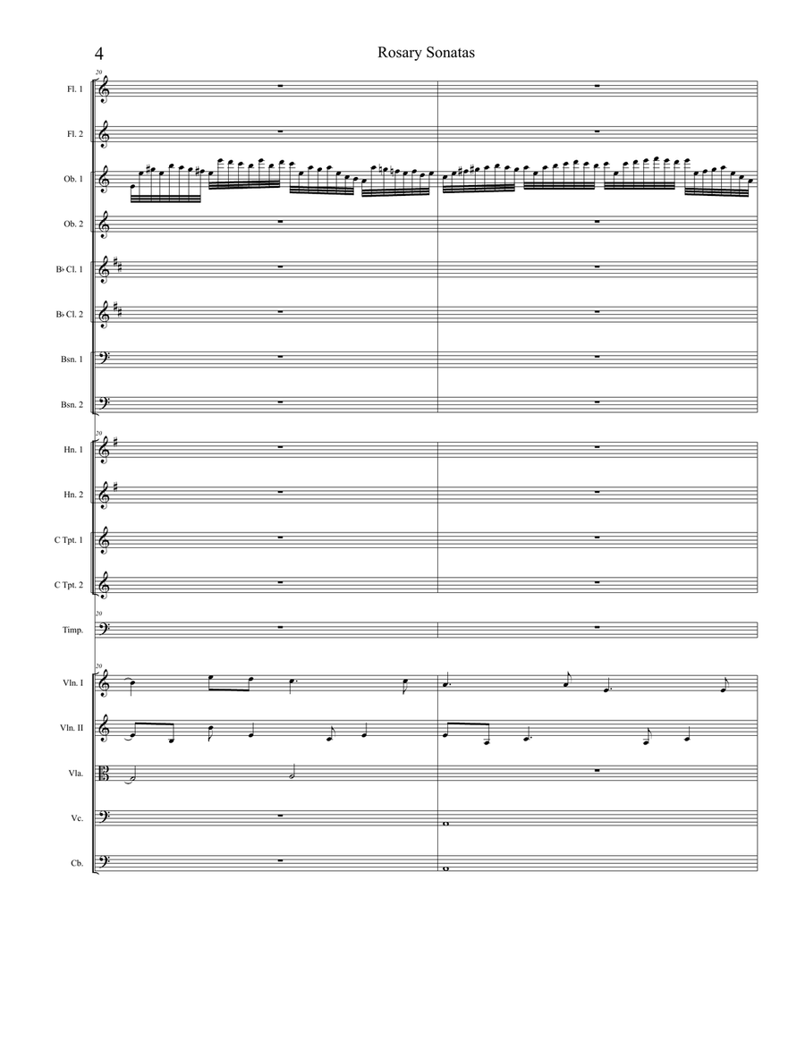 Rosary Sonatas: The Carrying of the Cross Full Orchestra scores gallery preview page 4