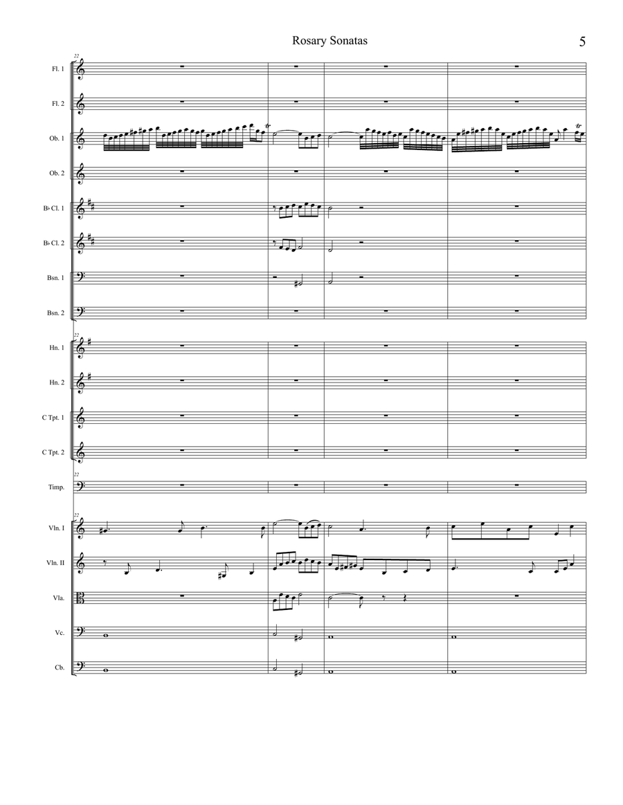 Rosary Sonatas: The Carrying of the Cross Full Orchestra scores gallery preview page 5