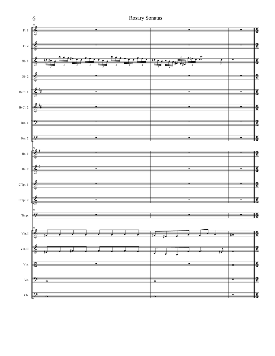 Rosary Sonatas: The Carrying of the Cross Full Orchestra scores gallery preview page 6
