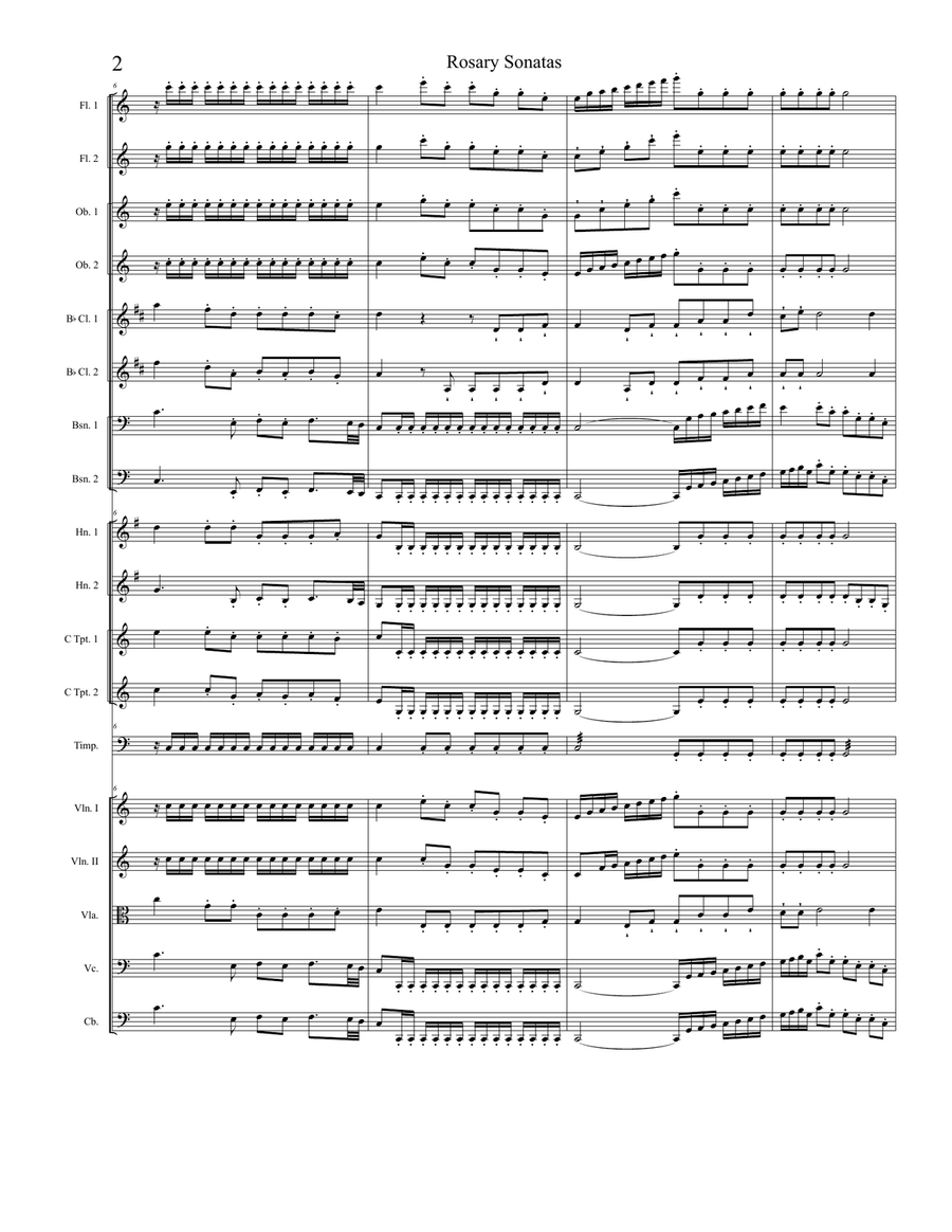 Rosary Sonatas: The Ascension Full Orchestra scores gallery preview page 2