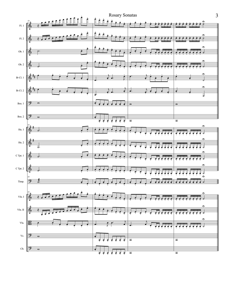Rosary Sonatas: The Ascension Full Orchestra scores gallery preview page 3