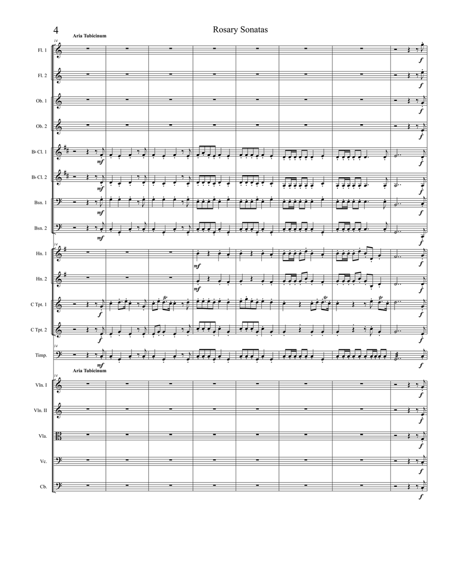 Rosary Sonatas: The Ascension Full Orchestra scores gallery preview page 4
