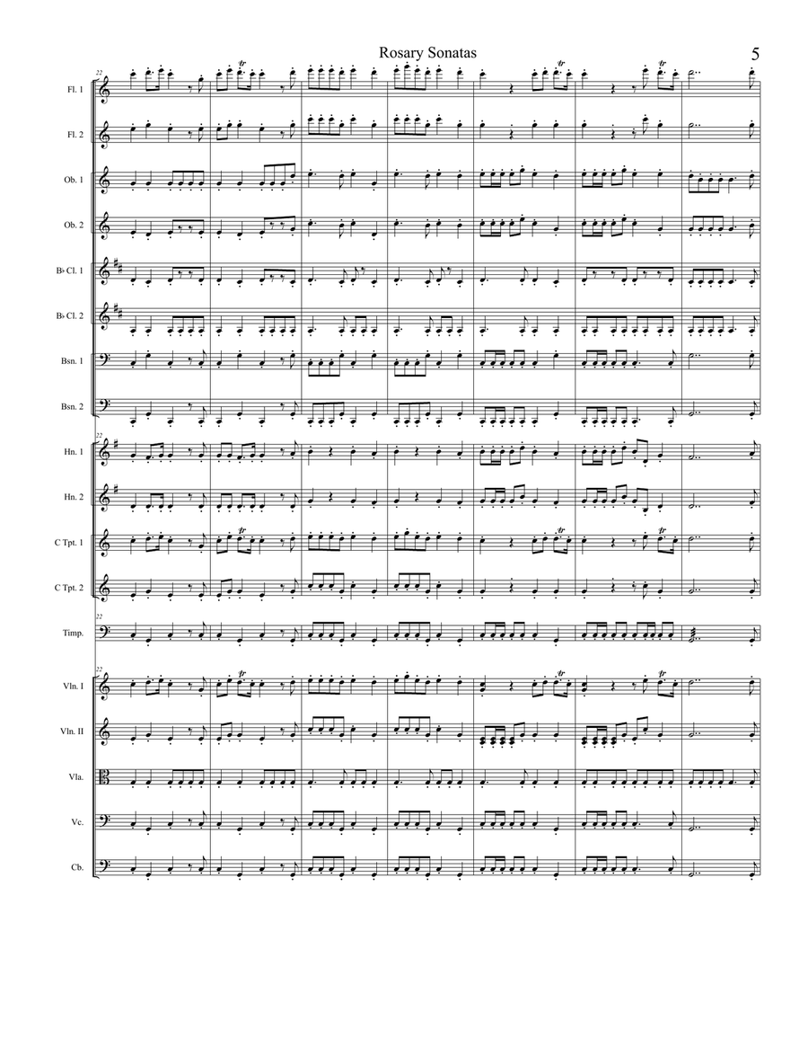 Rosary Sonatas: The Ascension Full Orchestra scores gallery preview page 5
