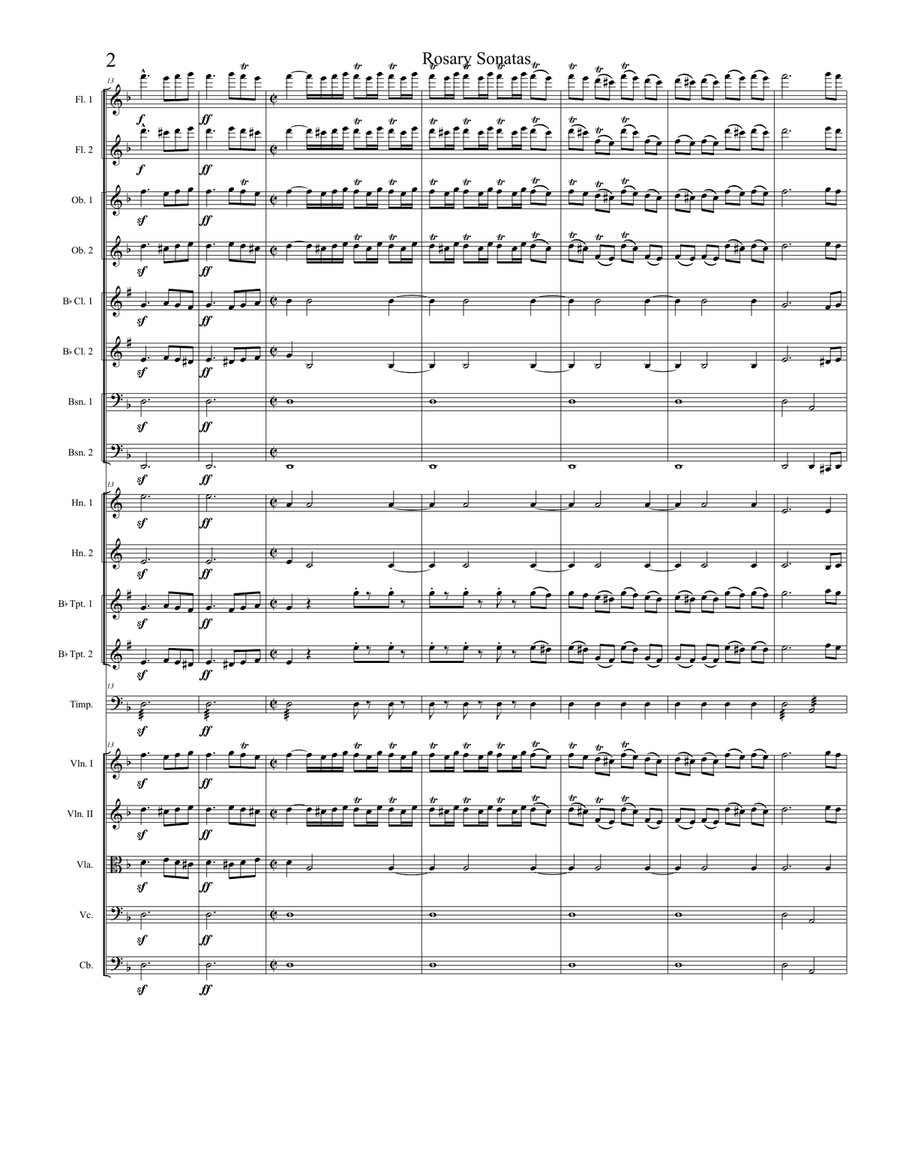 Rosary Sonatas: The Descent of the Holy Spirit Full Orchestra scores gallery preview page 2
