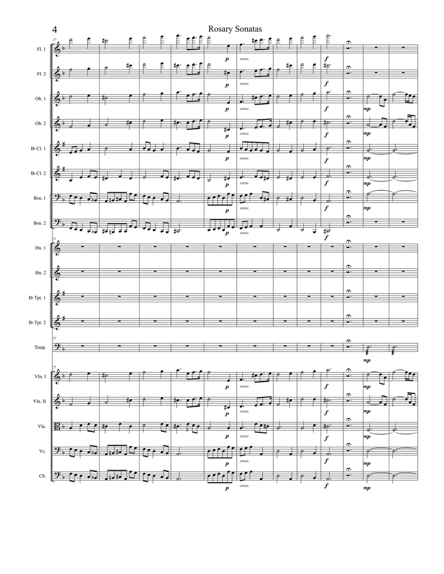 Rosary Sonatas: The Descent of the Holy Spirit Full Orchestra scores gallery preview page 4