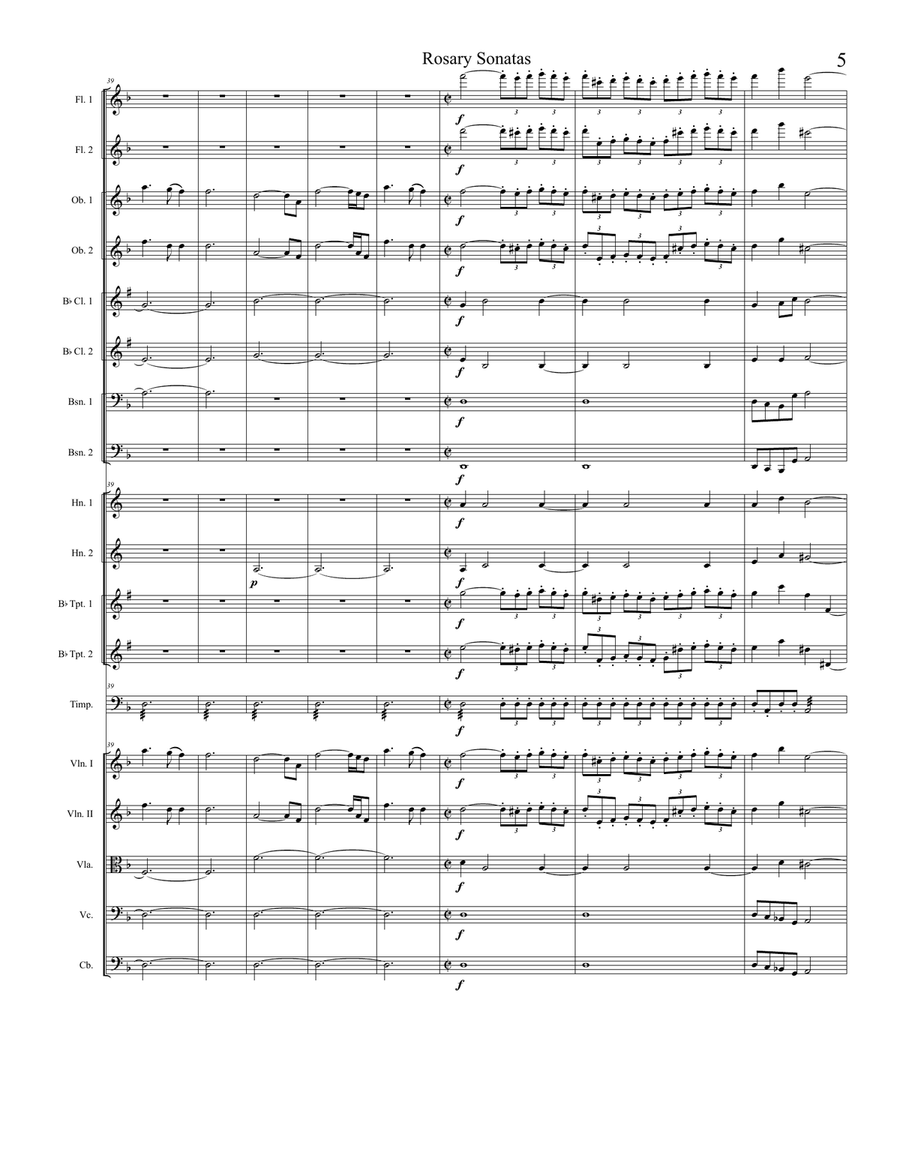Rosary Sonatas: The Descent of the Holy Spirit Full Orchestra scores gallery preview page 5