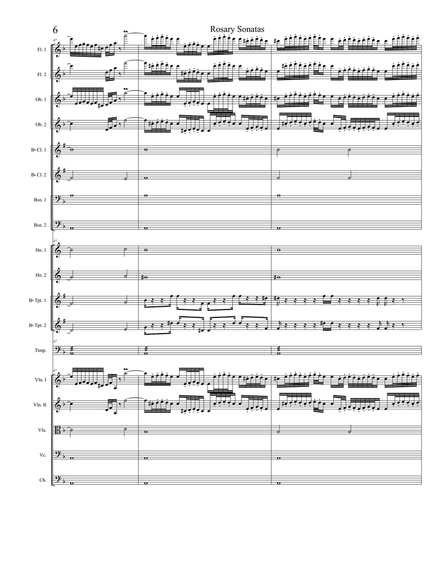 Rosary Sonatas: The Descent of the Holy Spirit Full Orchestra scores gallery preview page 6