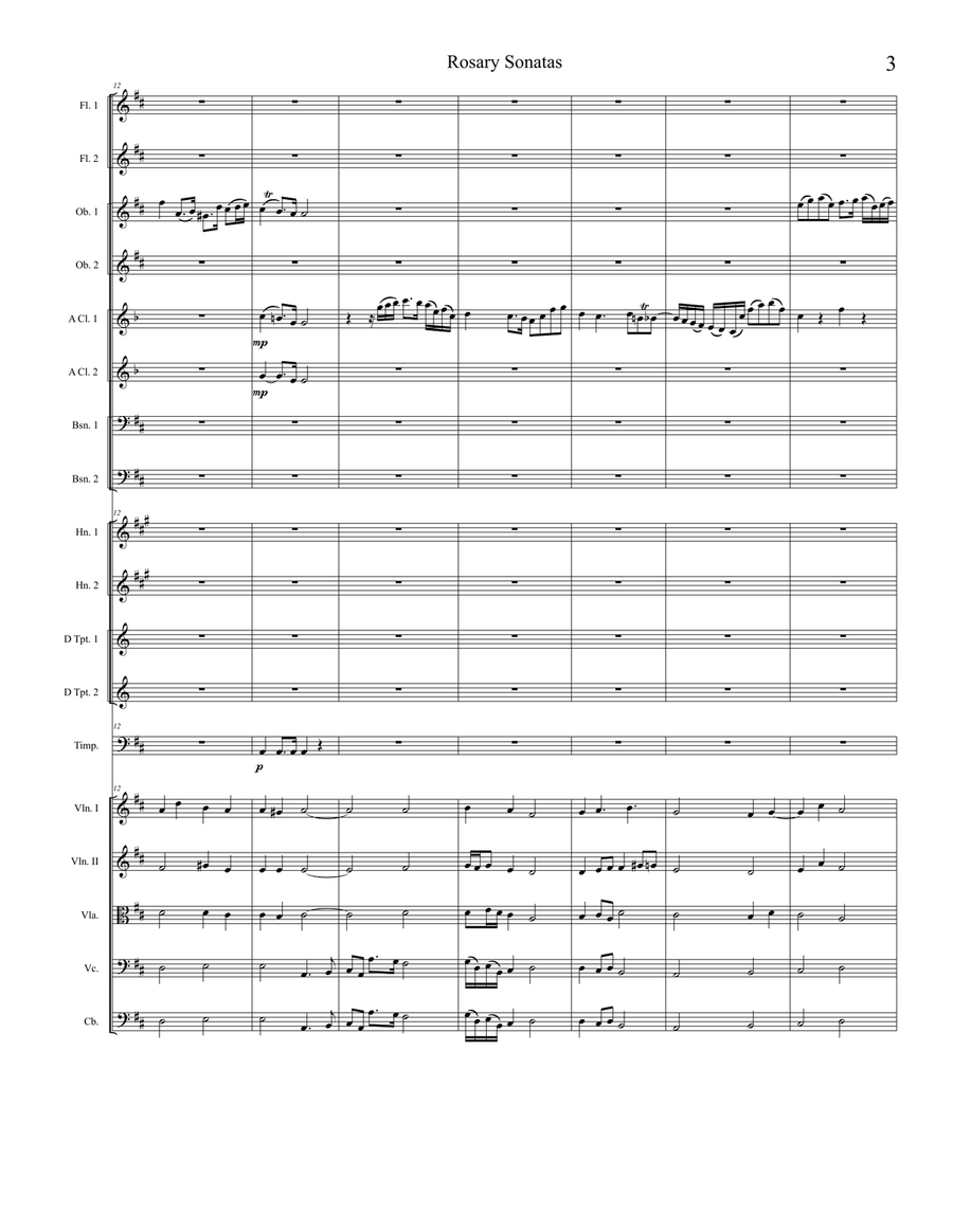 Rosary Sonatas: The Assumption Full Orchestra scores gallery preview page 3