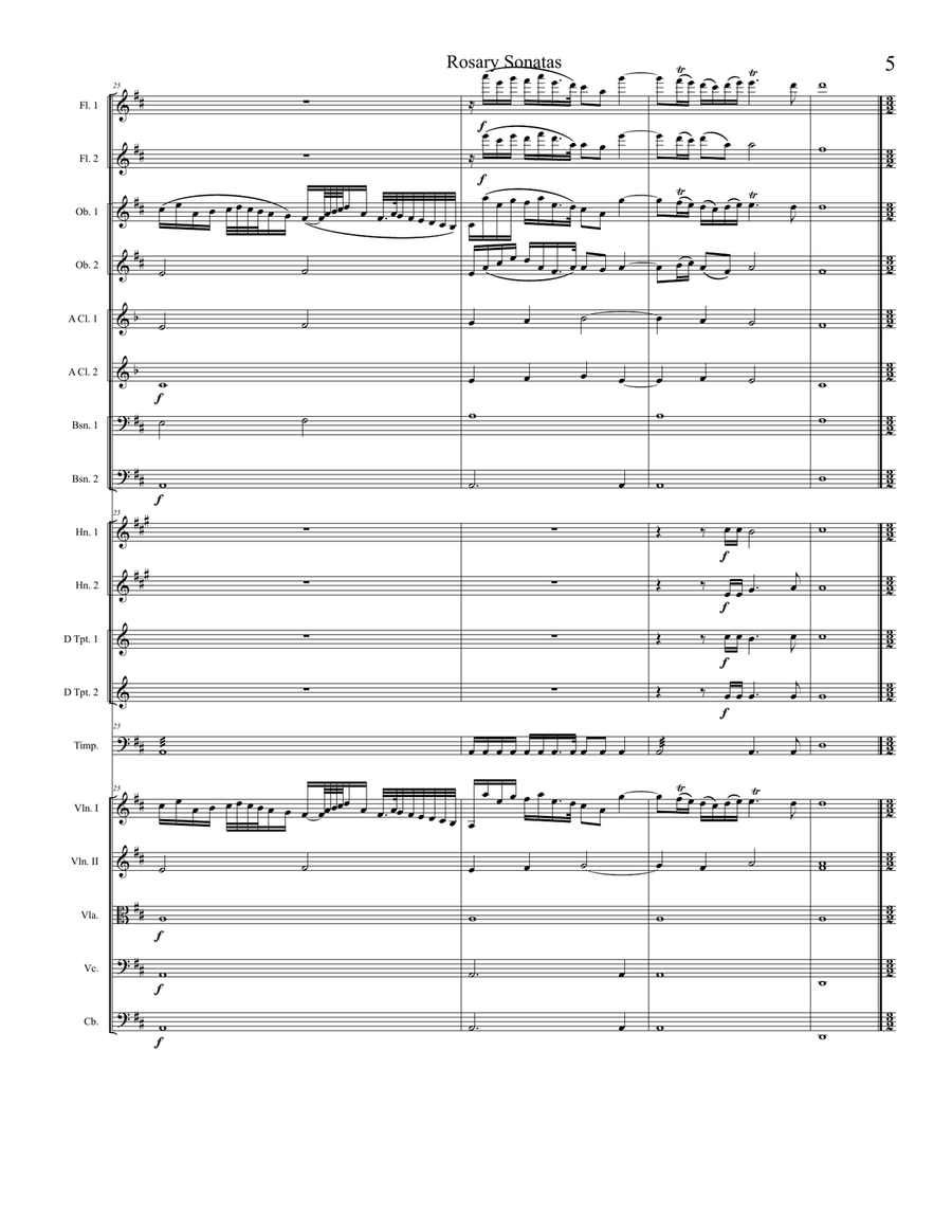 Rosary Sonatas: The Assumption Full Orchestra scores gallery preview page 5