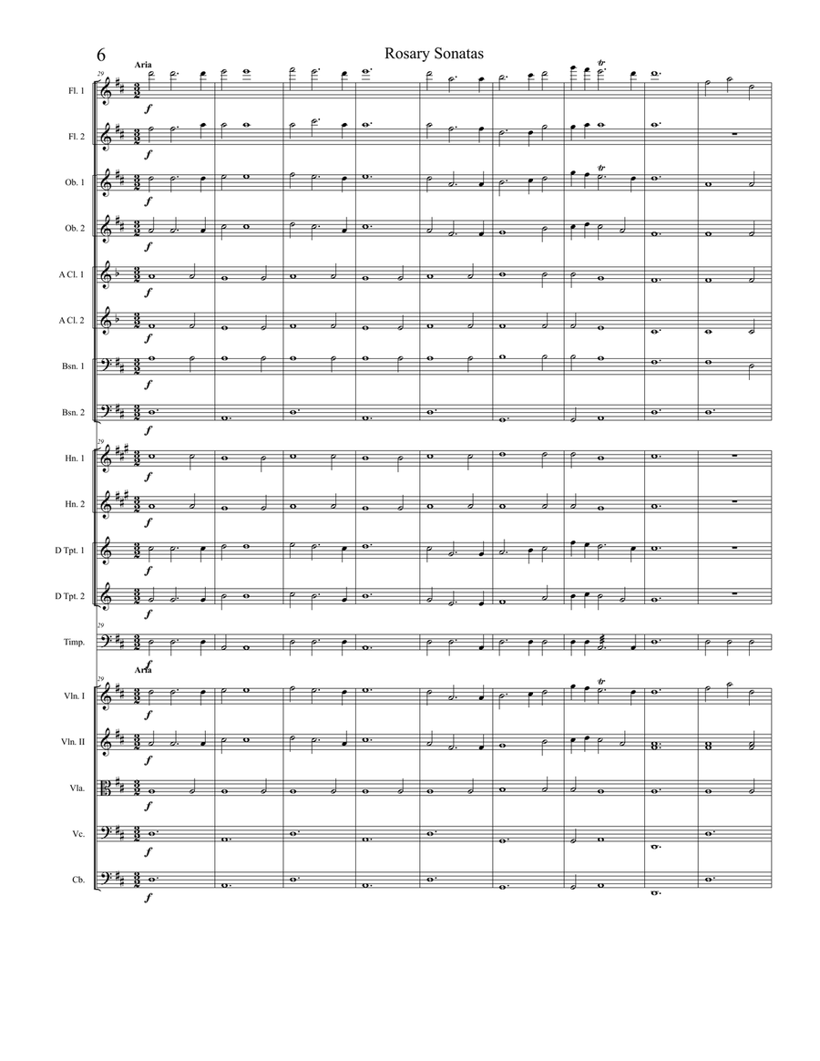 Rosary Sonatas: The Assumption Full Orchestra scores gallery preview page 6