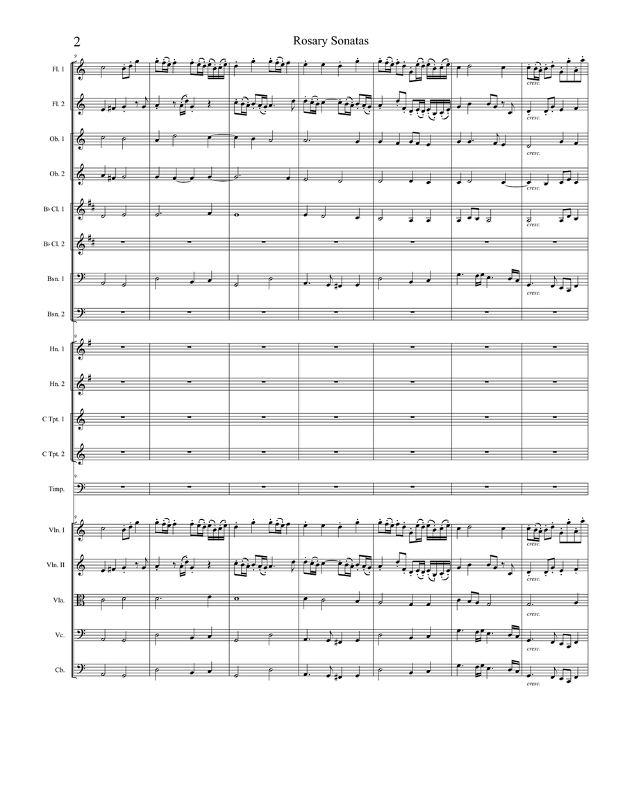 Rosary Sonatas: The Coronation Full Orchestra scores gallery preview page 2