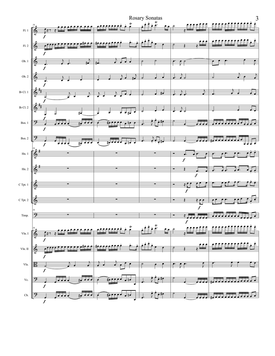 Rosary Sonatas: The Coronation Full Orchestra scores gallery preview page 3