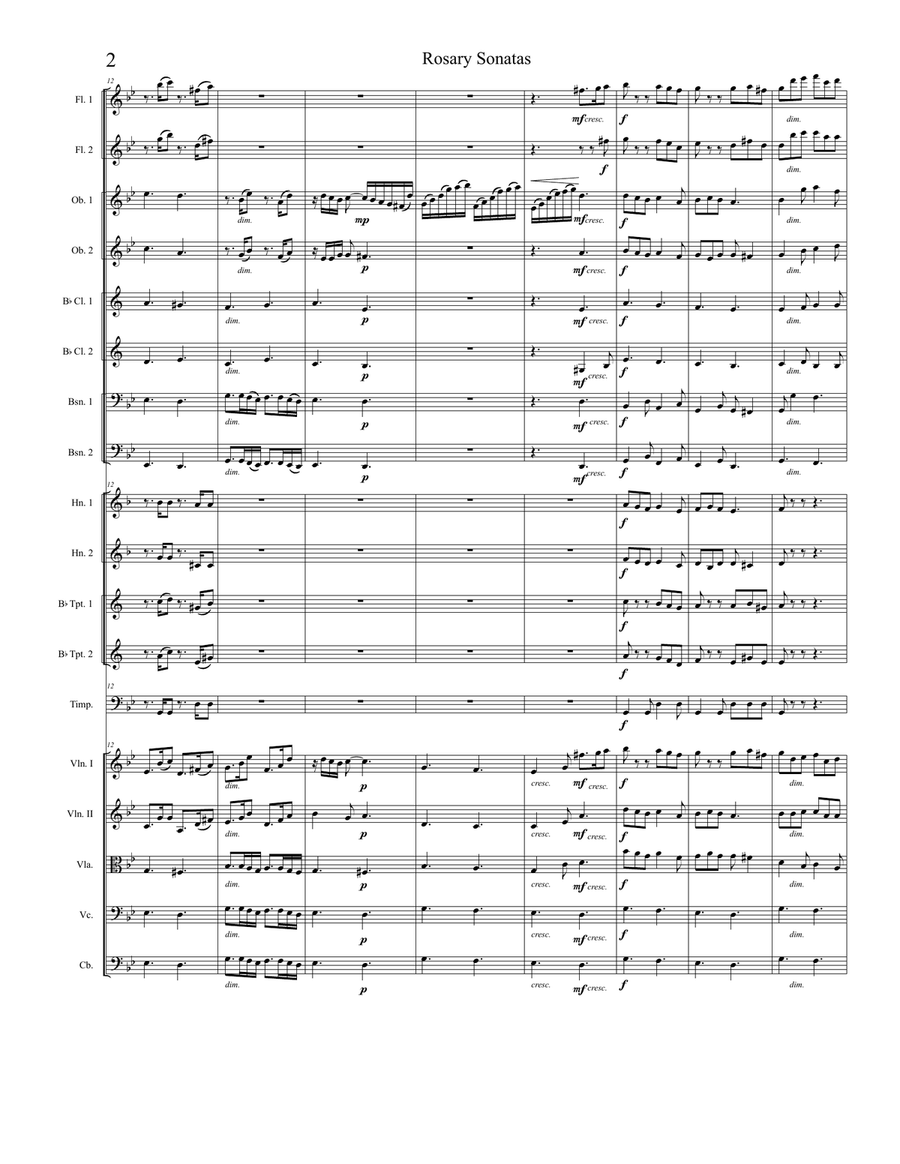 Rosary Sonatas: Passacaglia Full Orchestra scores gallery preview page 2