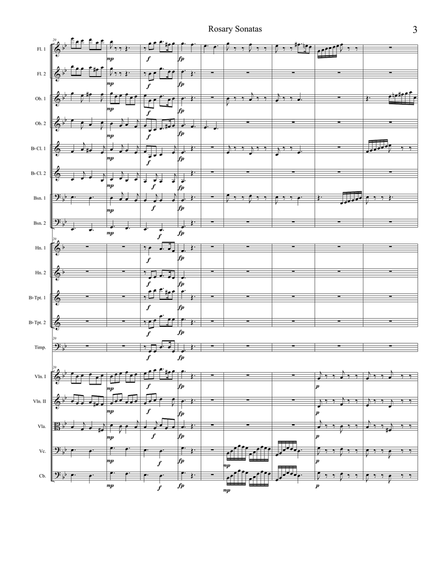 Rosary Sonatas: Passacaglia Full Orchestra scores gallery preview page 3