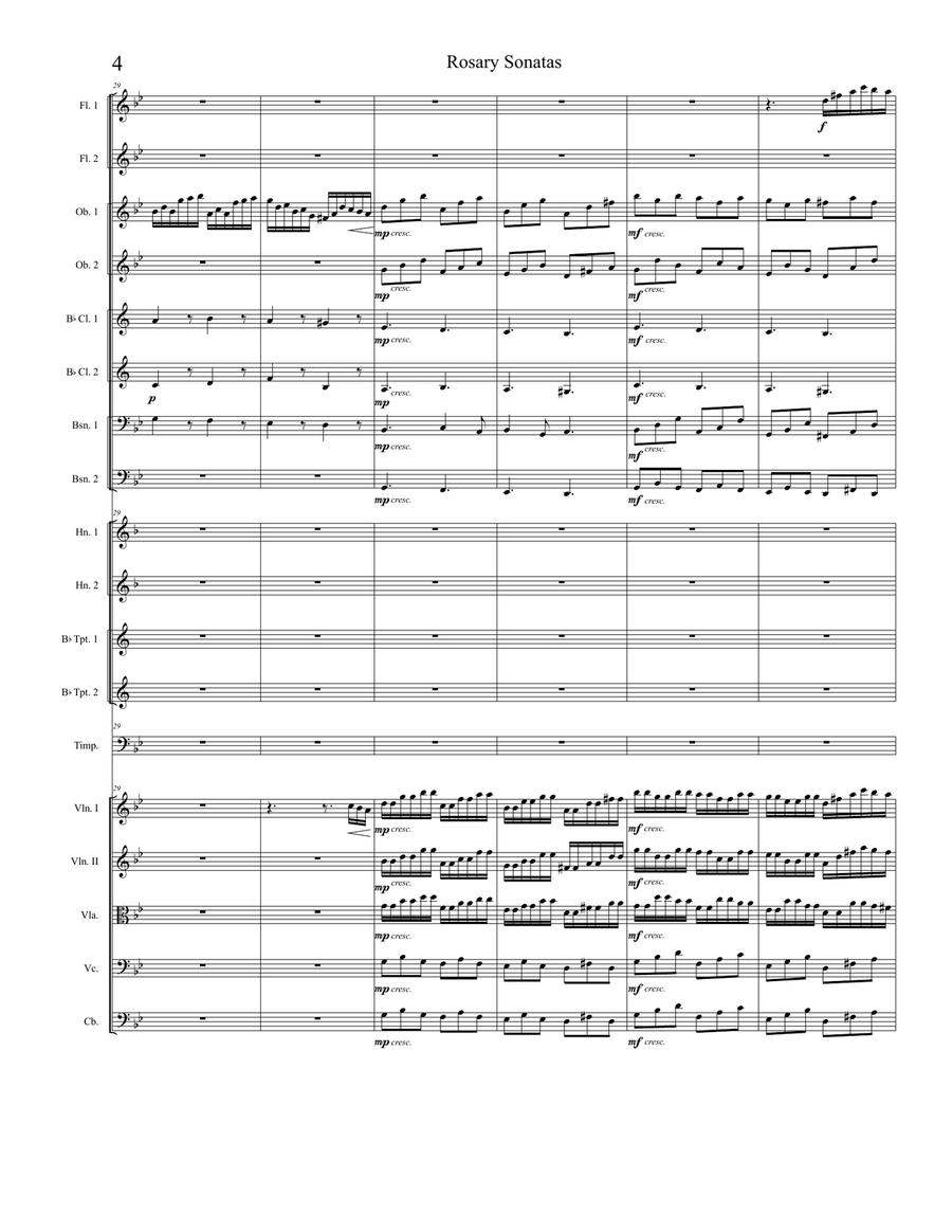 Rosary Sonatas: Passacaglia Full Orchestra scores gallery preview page 4