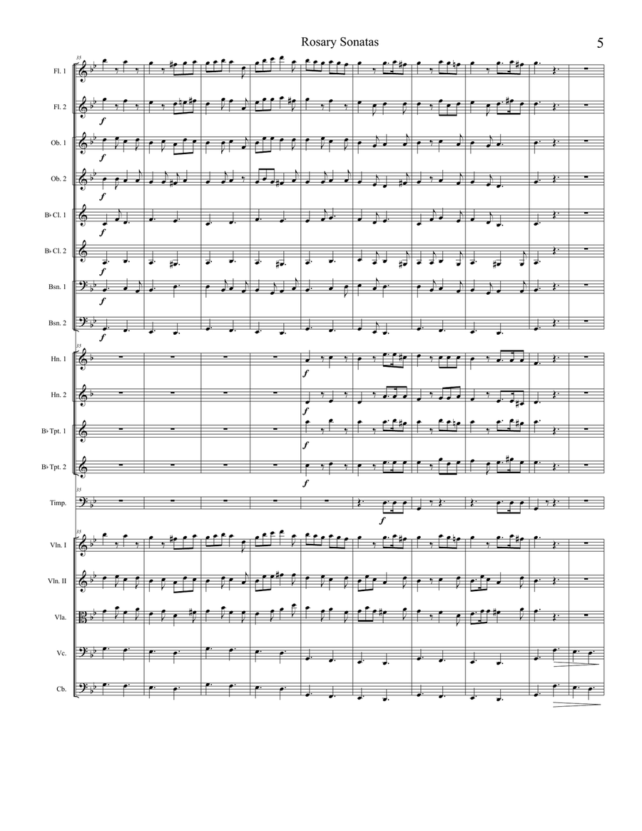 Rosary Sonatas: Passacaglia Full Orchestra scores gallery preview page 5