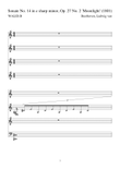 Sonate No. 14 in c sharp minor, Op. 27 No. 2 'Moonlight' (1801)
