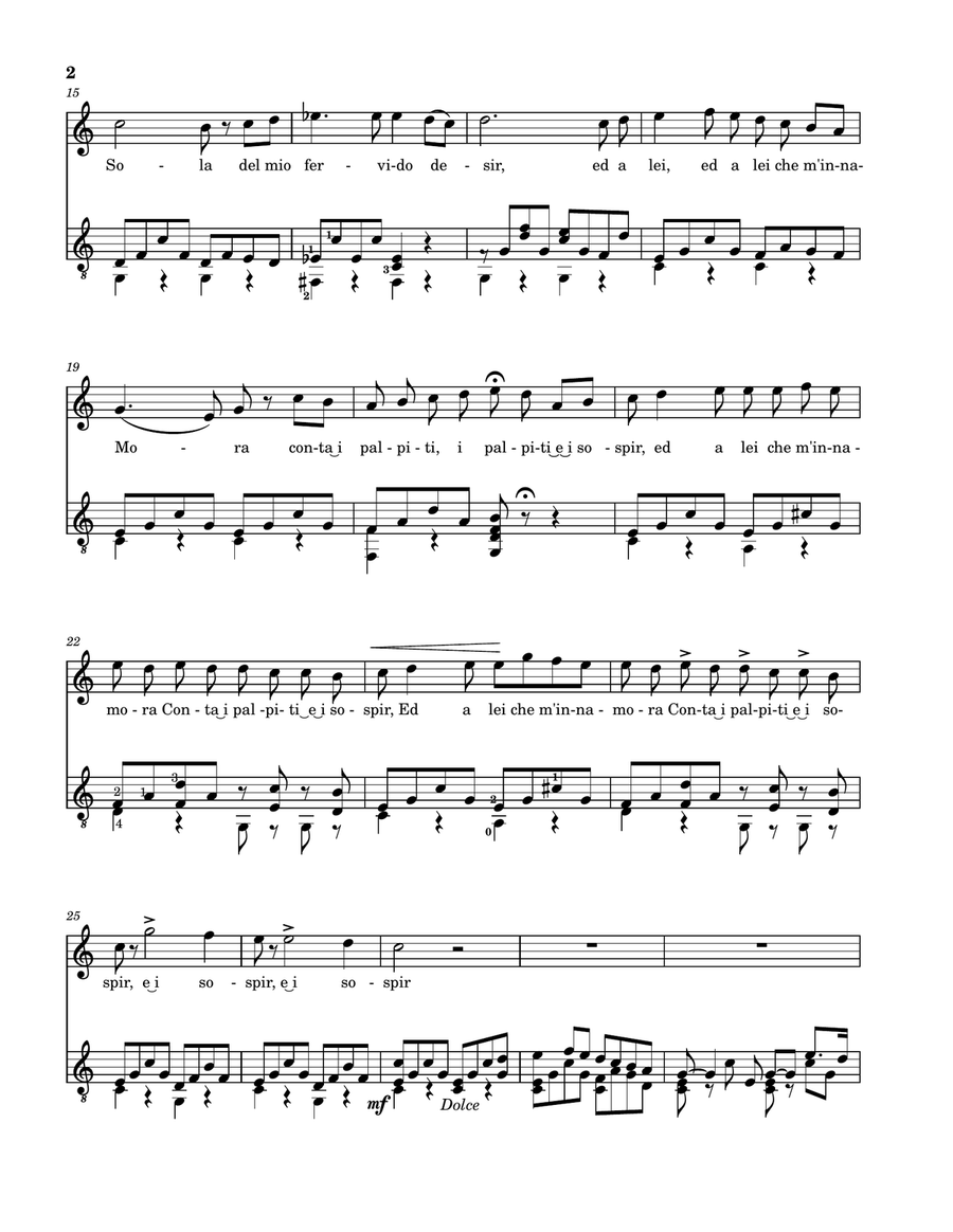 Vaga luna che inargenti in C major for voice and guitar Vaga luna che inargenti in C major for voice and guitar Chamber Music scores gallery preview page 3