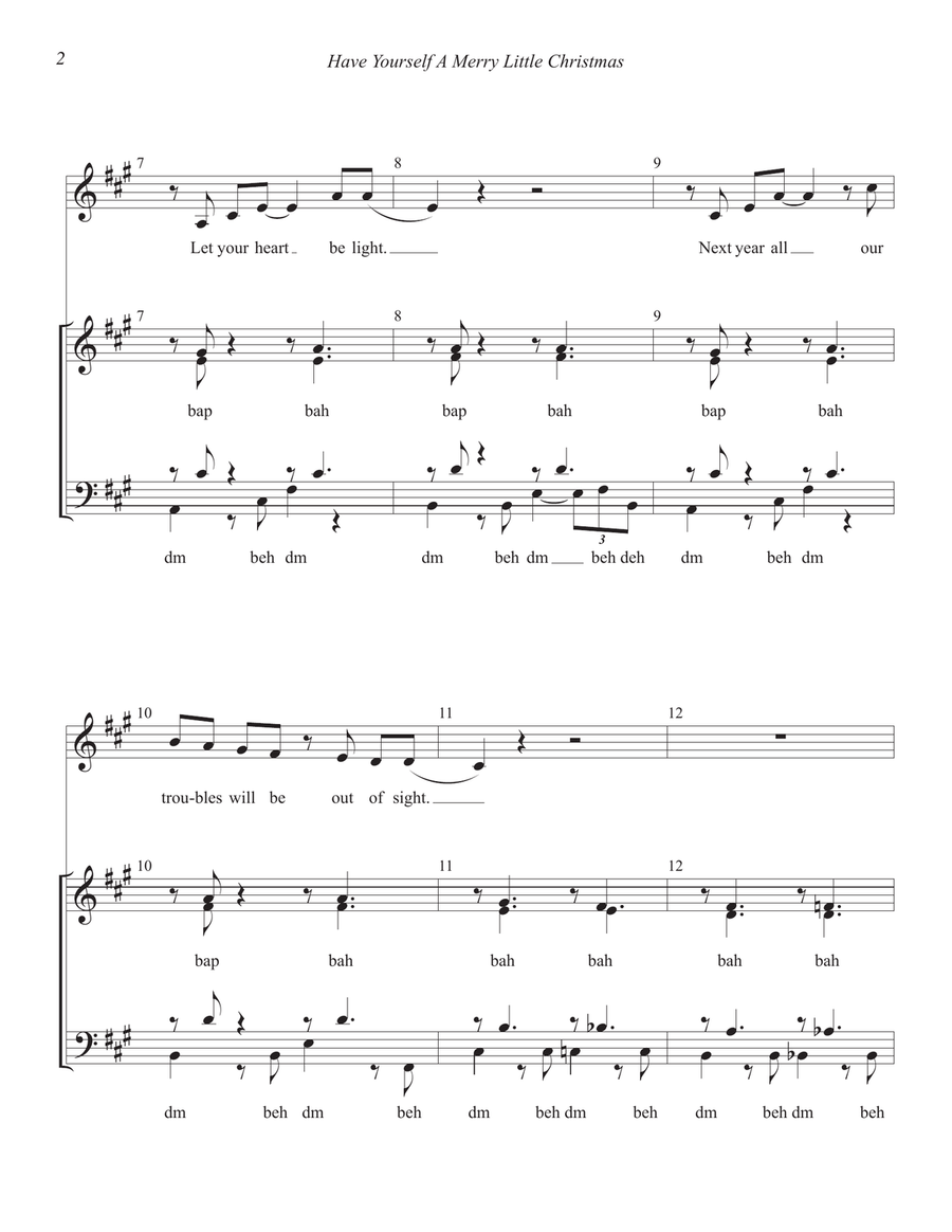 Have Yourself A Merry Little Christmas 4-Part scores gallery preview page 2