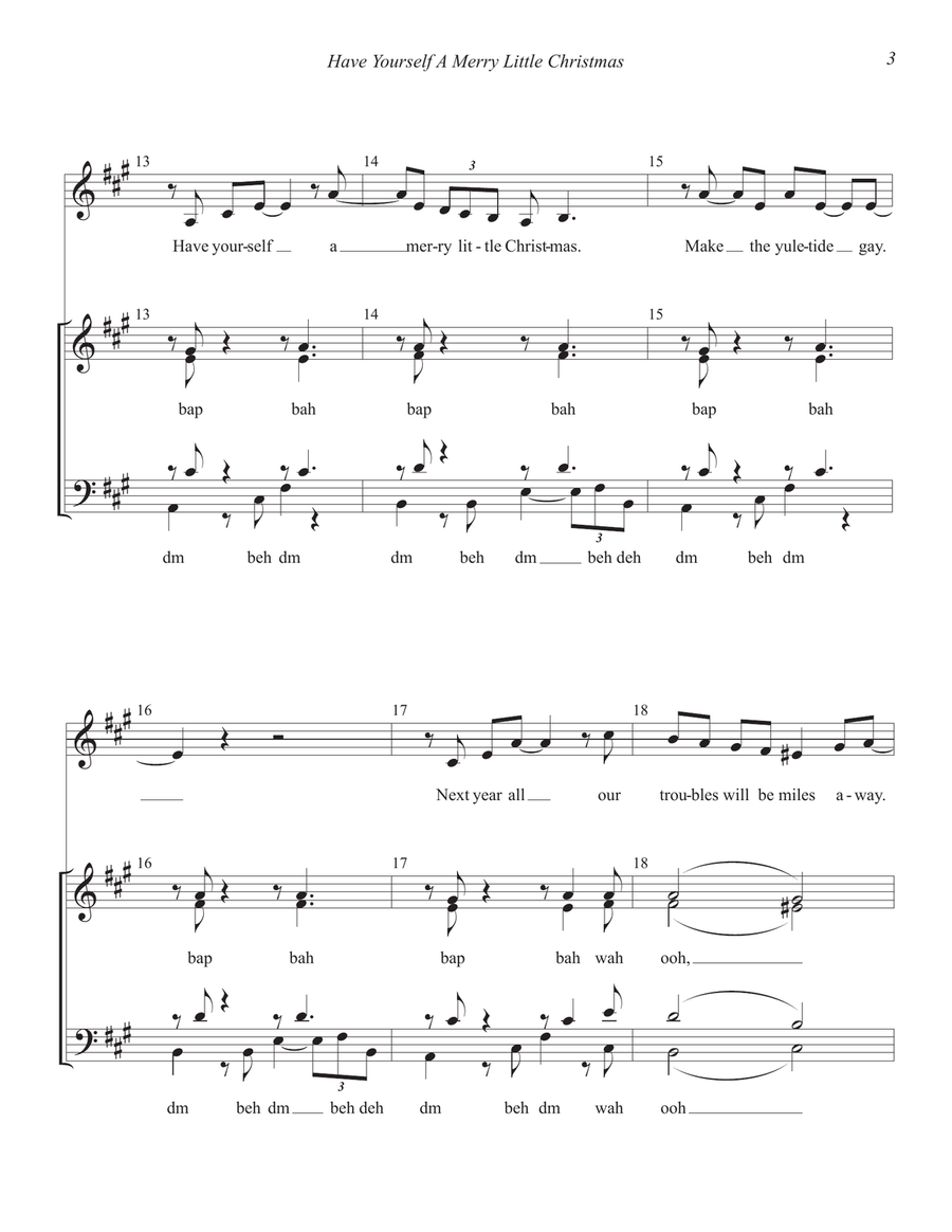 Have Yourself A Merry Little Christmas 4-Part scores gallery preview page 3