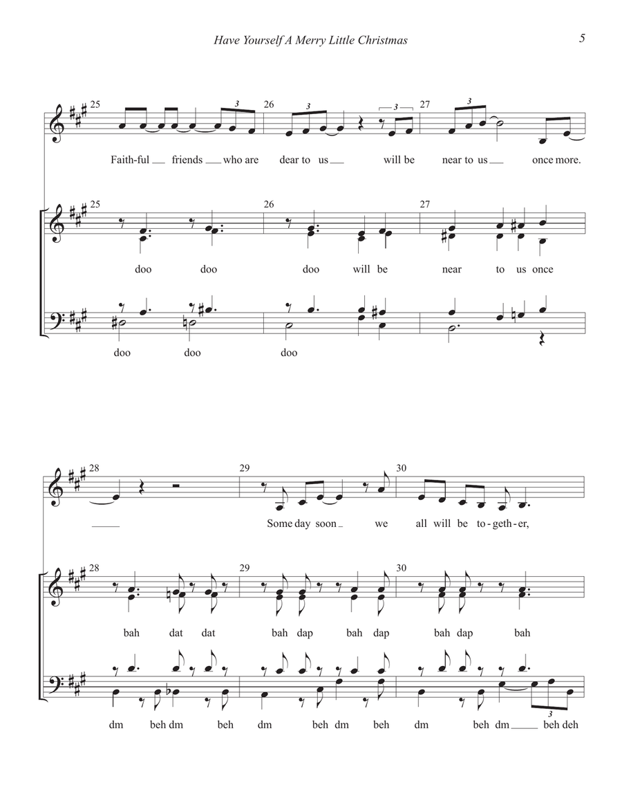 Have Yourself A Merry Little Christmas 4-Part scores gallery preview page 5