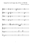 Beethoven:Sonate No. 6 in F major, Op. 10 No. 2 for piano solo