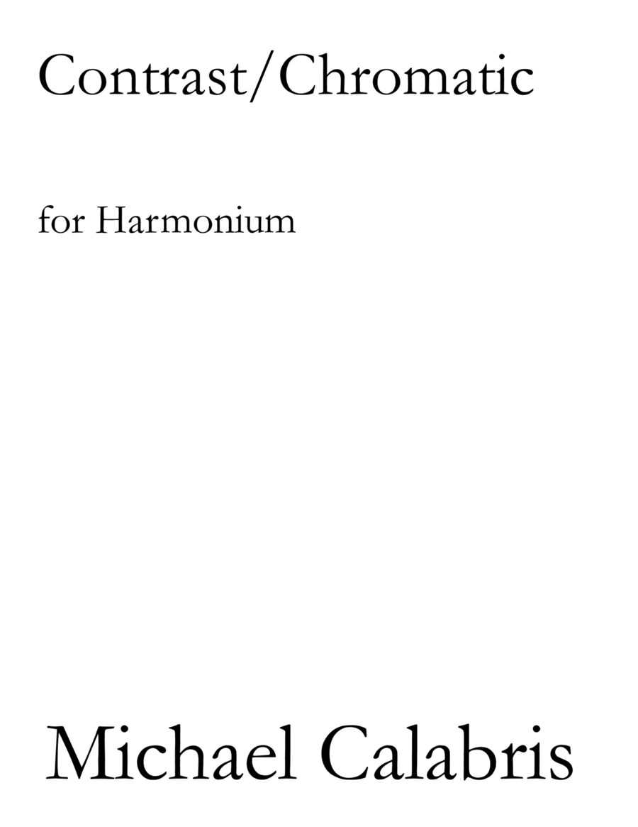 Contrast/Chromatic (for Harmonium) Harmonium scores gallery preview page 1