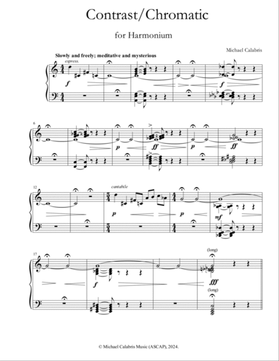 Contrast/Chromatic (for Harmonium) Harmonium scores gallery preview page 2
