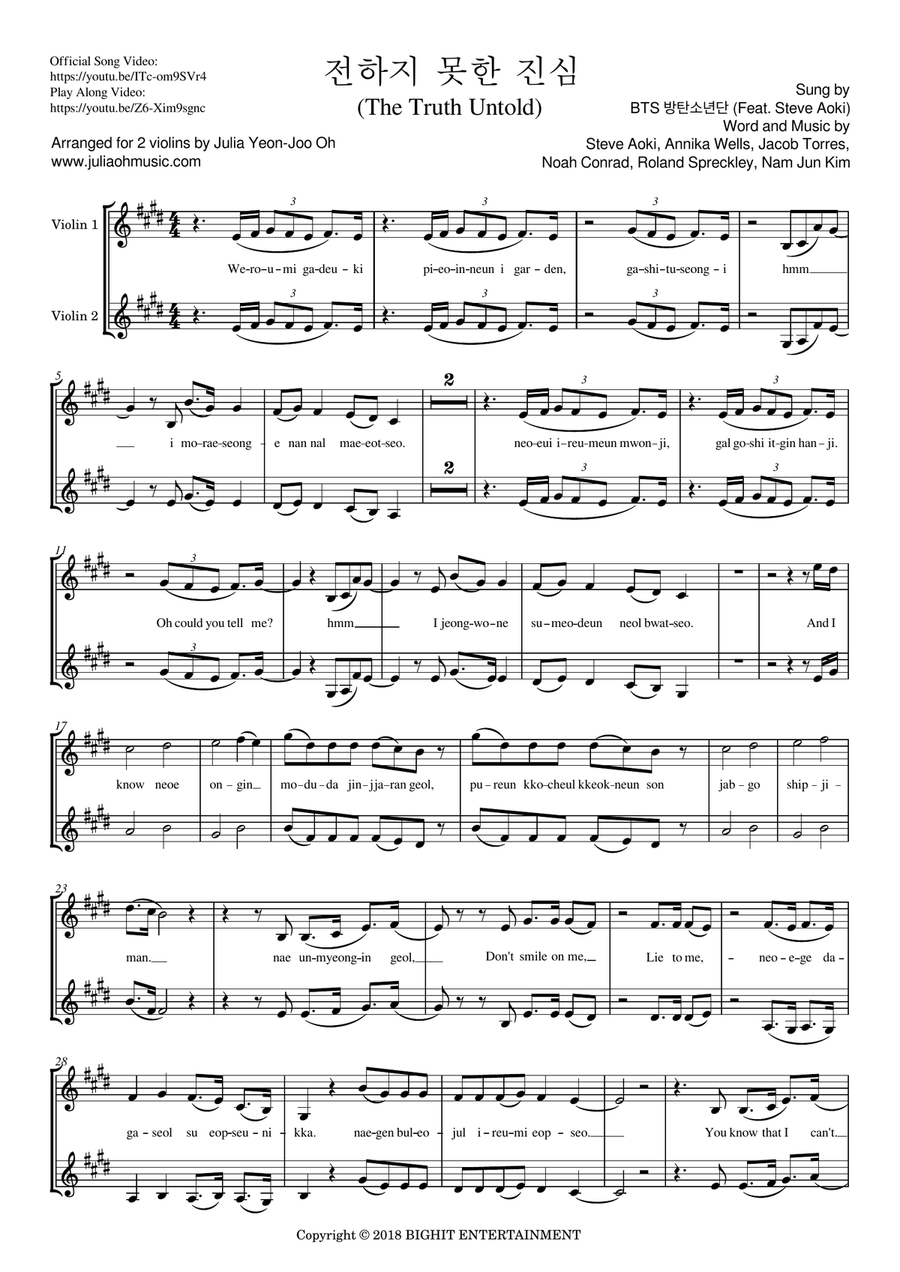 The Truth Untold The Truth Untold String Duet scores gallery preview page 2