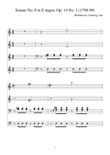 Beethoven:Sonate No. 9 in E major, Op. 14 No. 1 for piano solo