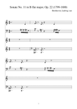 Beethoven:Sonate No. 11 in B flat major, Op. 22 for piano solo