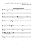 Beethoven:Sonate No. 12 in A flat major, Op. 26 for piano solo