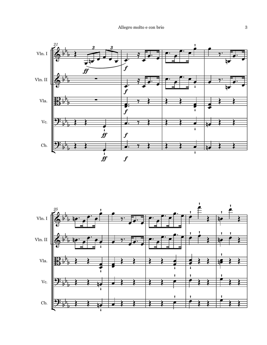Piano Sonata No. 5 in c minor, Op. 10, No. 1, “Little Pathétique” String Orchestra scores gallery preview page 5