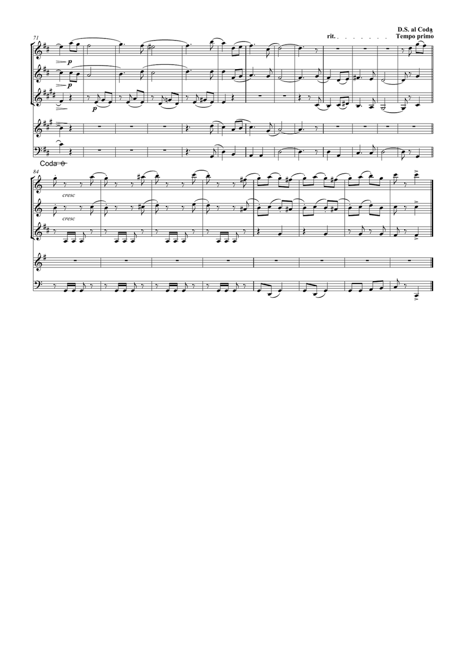 Little Red Squirrel: Wind Quintet Little Red Squirrel: Wind Quintet Woodwind Quintet scores gallery preview page 4