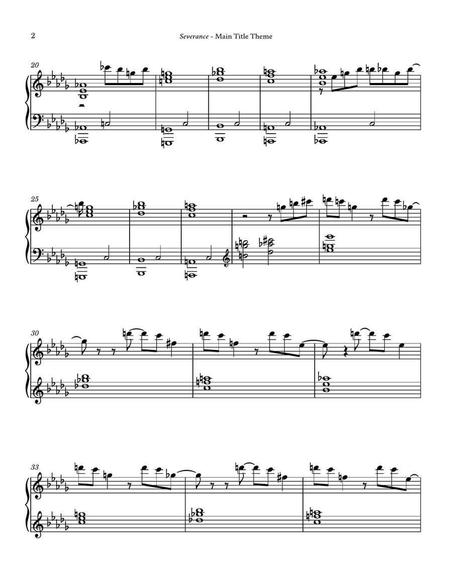 Severance - Main Title Theme Piano Solo scores gallery preview page 2