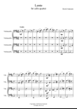 Lento for cello quartet - Score Only