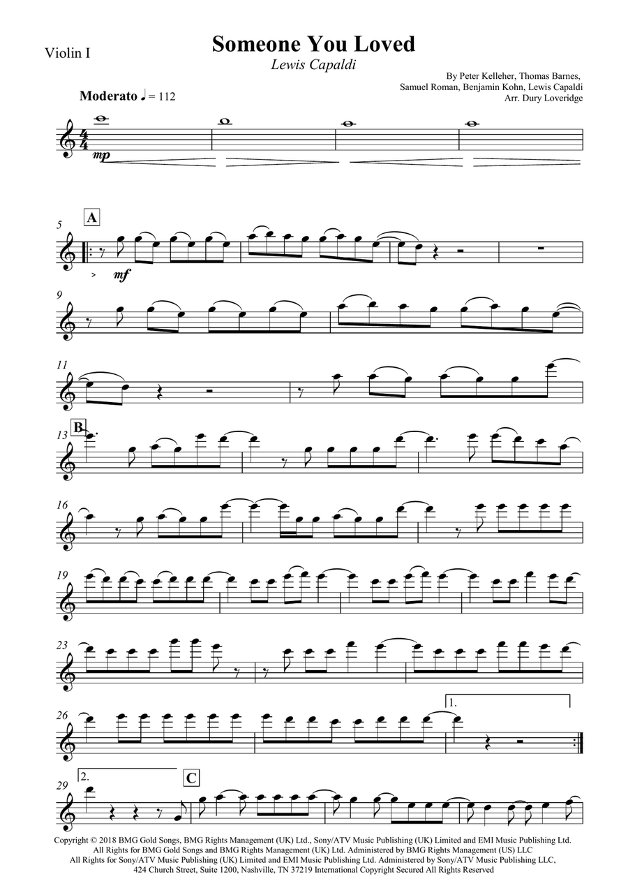Someone You Loved Someone You Loved String Quartet scores gallery preview page 3