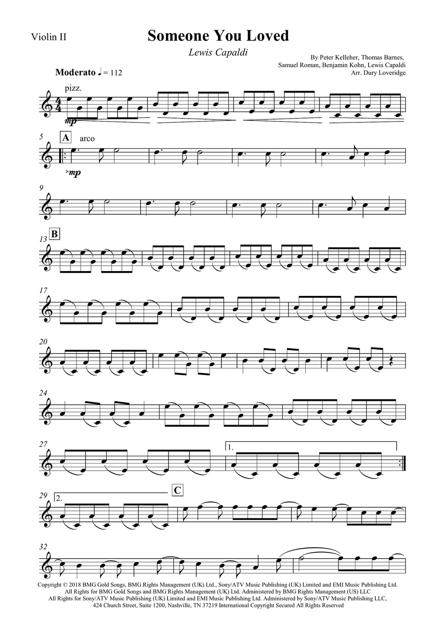 Someone You Loved Someone You Loved String Quartet scores gallery preview page 5