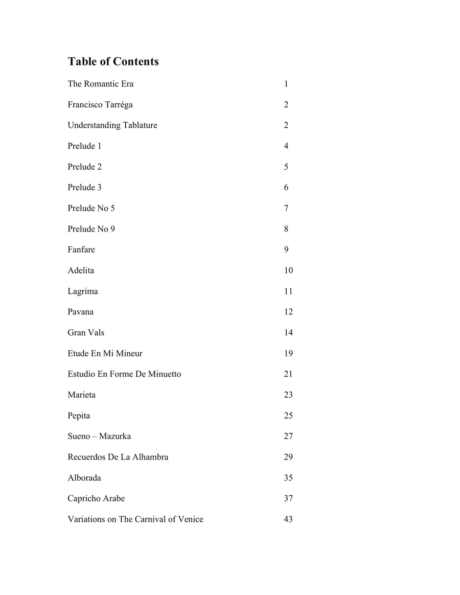 Francisco Tarréga: Pieces from the Romantic Era For Low G Ukulele Ukulele scores gallery preview page 2