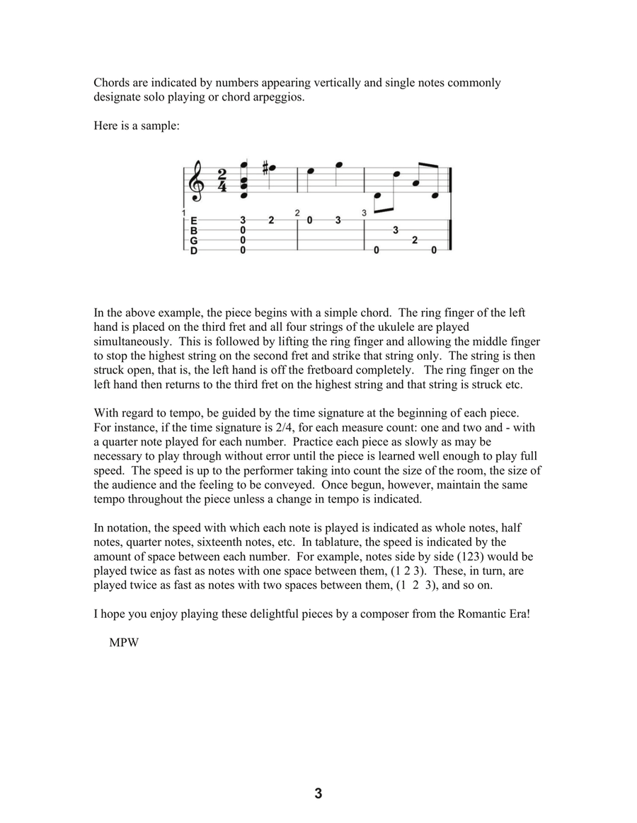 Francisco Tarréga: Pieces from the Romantic Era For Low G Ukulele Ukulele scores gallery preview page 5