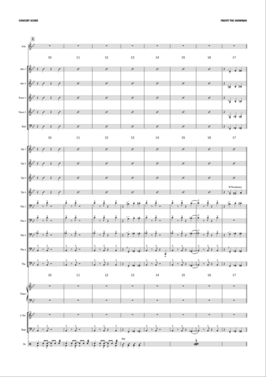 Frosty The Snowman Jazz Ensemble scores gallery preview page 2