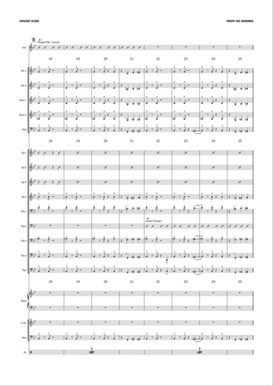 Frosty The Snowman Jazz Ensemble scores gallery preview page 3
