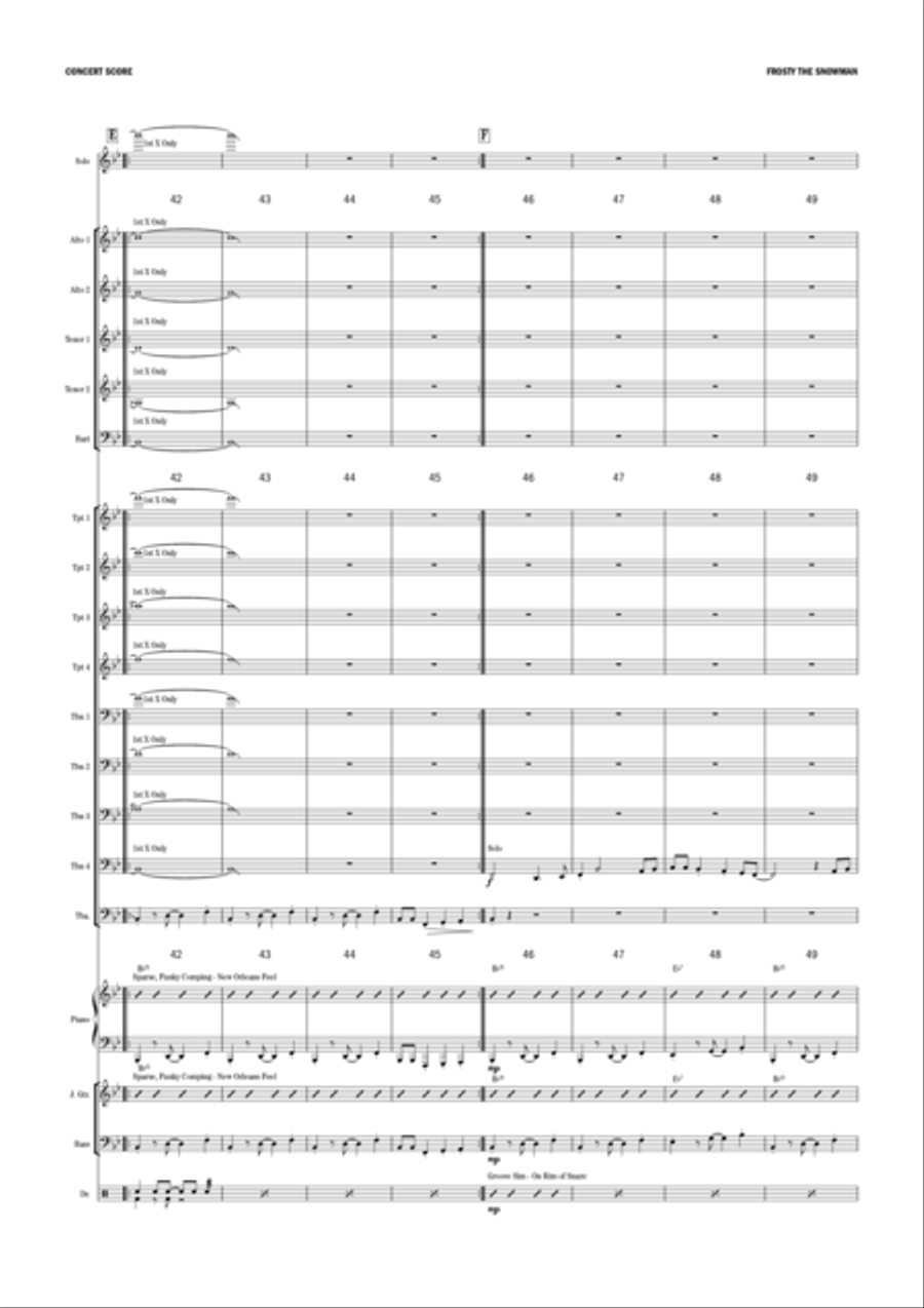Frosty The Snowman Jazz Ensemble scores gallery preview page 6