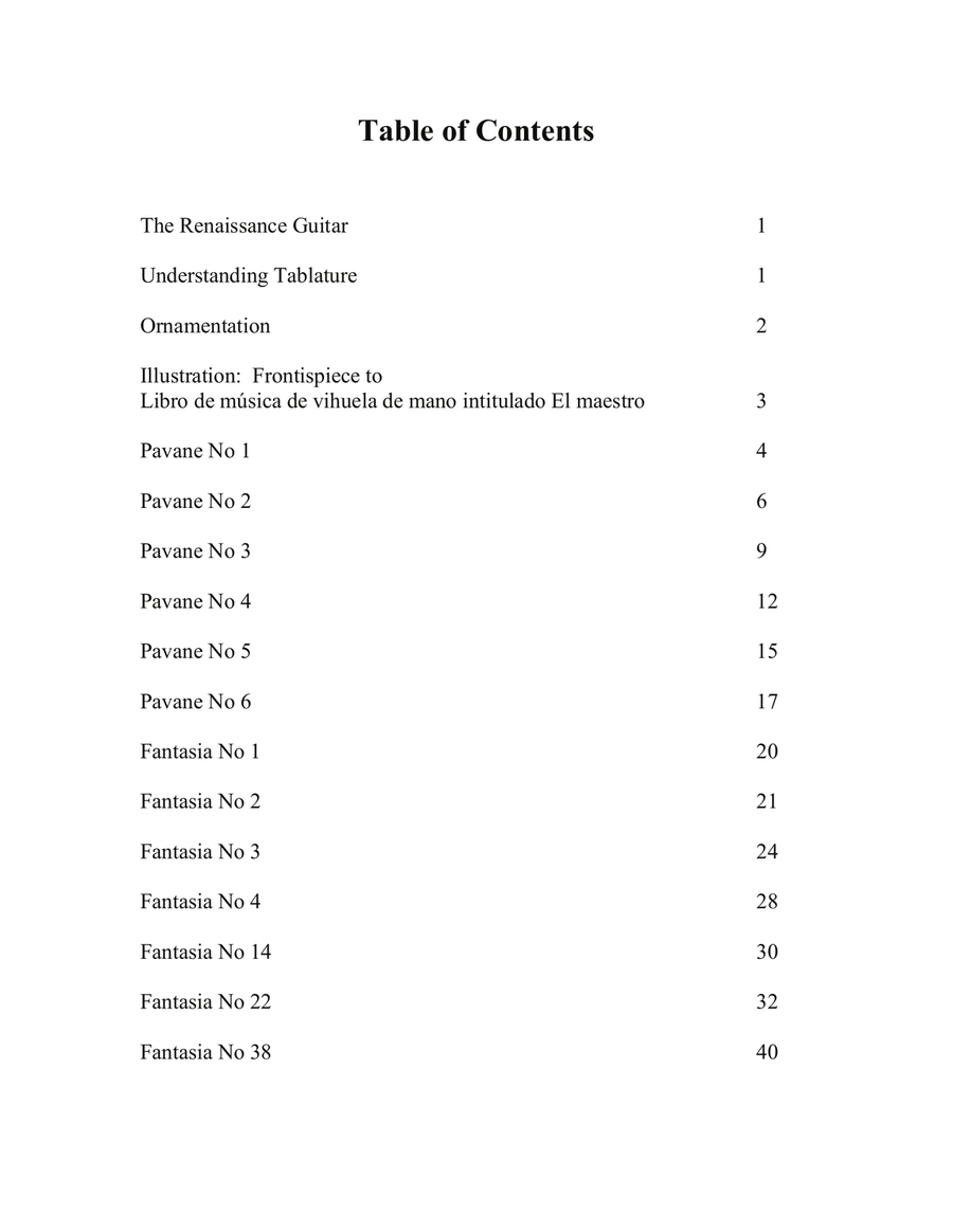 Luis Milan Pavanes and Fantasias For Low G Ukulele Ukulele scores gallery preview page 2