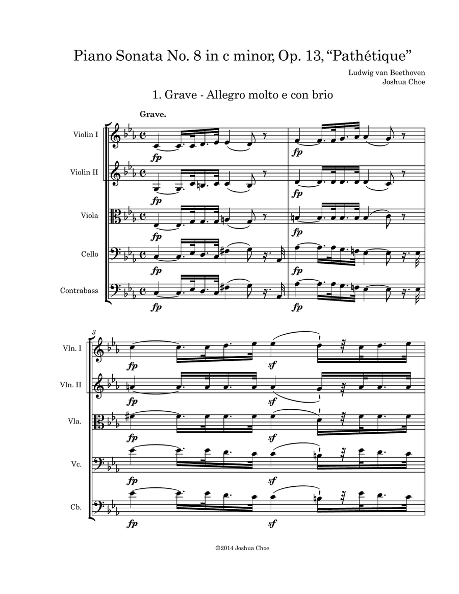 Piano Sonata No. 8 in c minor, Op. 13, 