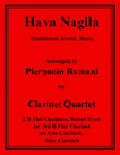 Hava Nagila for Clarinet Quartet